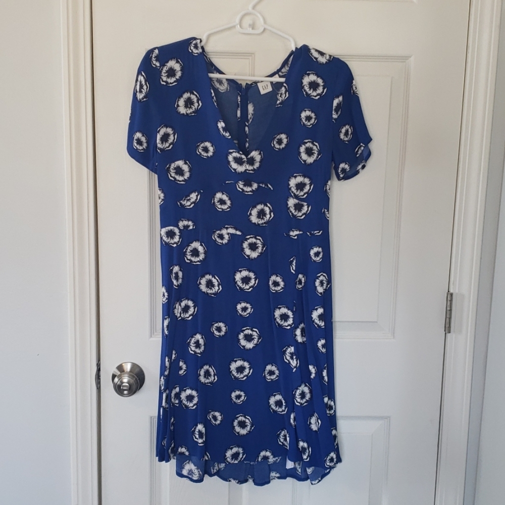Blue floral dress
